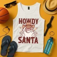 Howdy Santa Funny Christmas Holiday Tank Top thumb 4