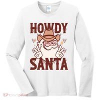 Howdy Santa Funny Christmas Holiday Women's Long Sleeve Shirt thumb 0