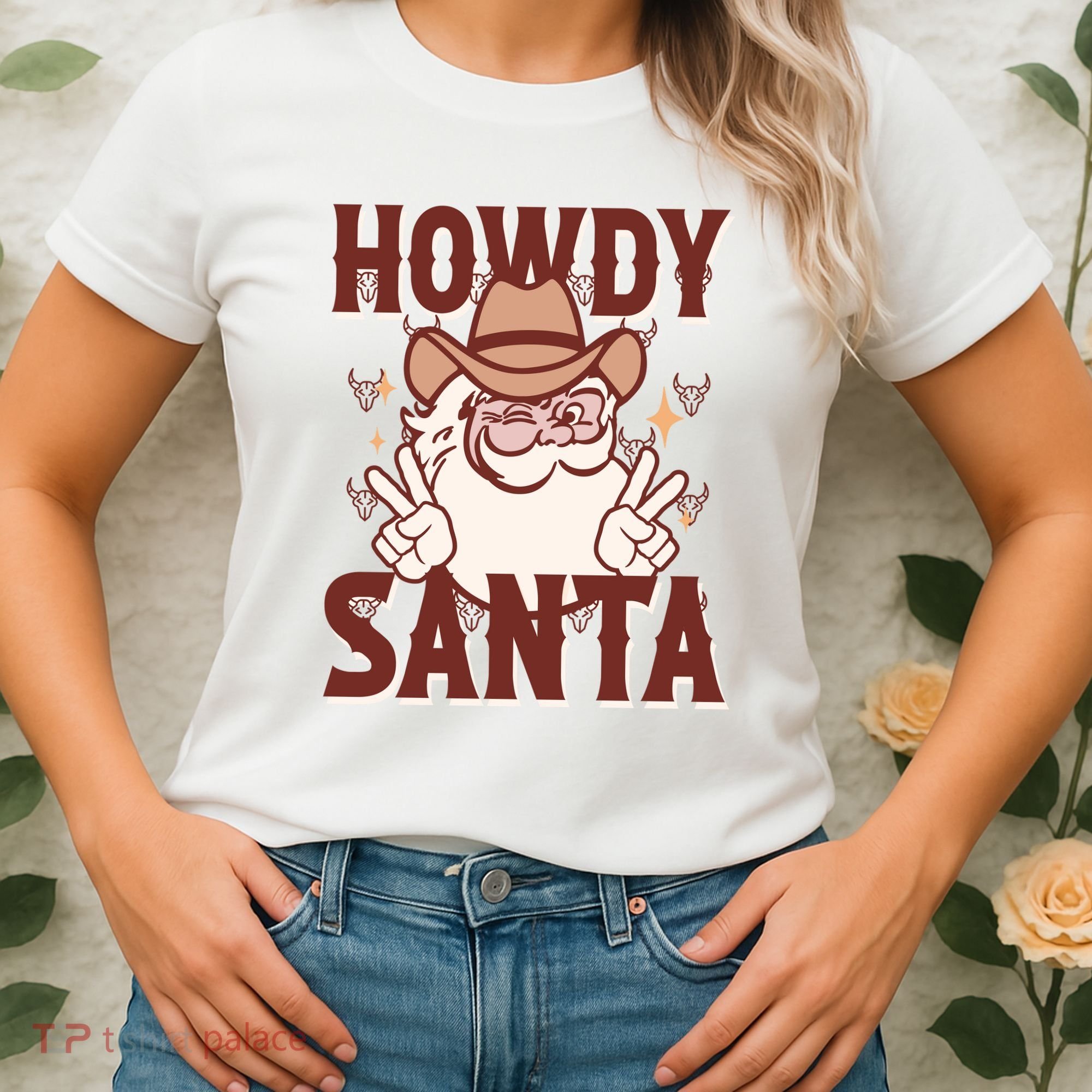 Howdy Santa Funny Christmas Holiday Women's T-Shirt