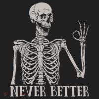 Halloween S For Women Never Better Skeleton Funny Skull Beanie thumb 2