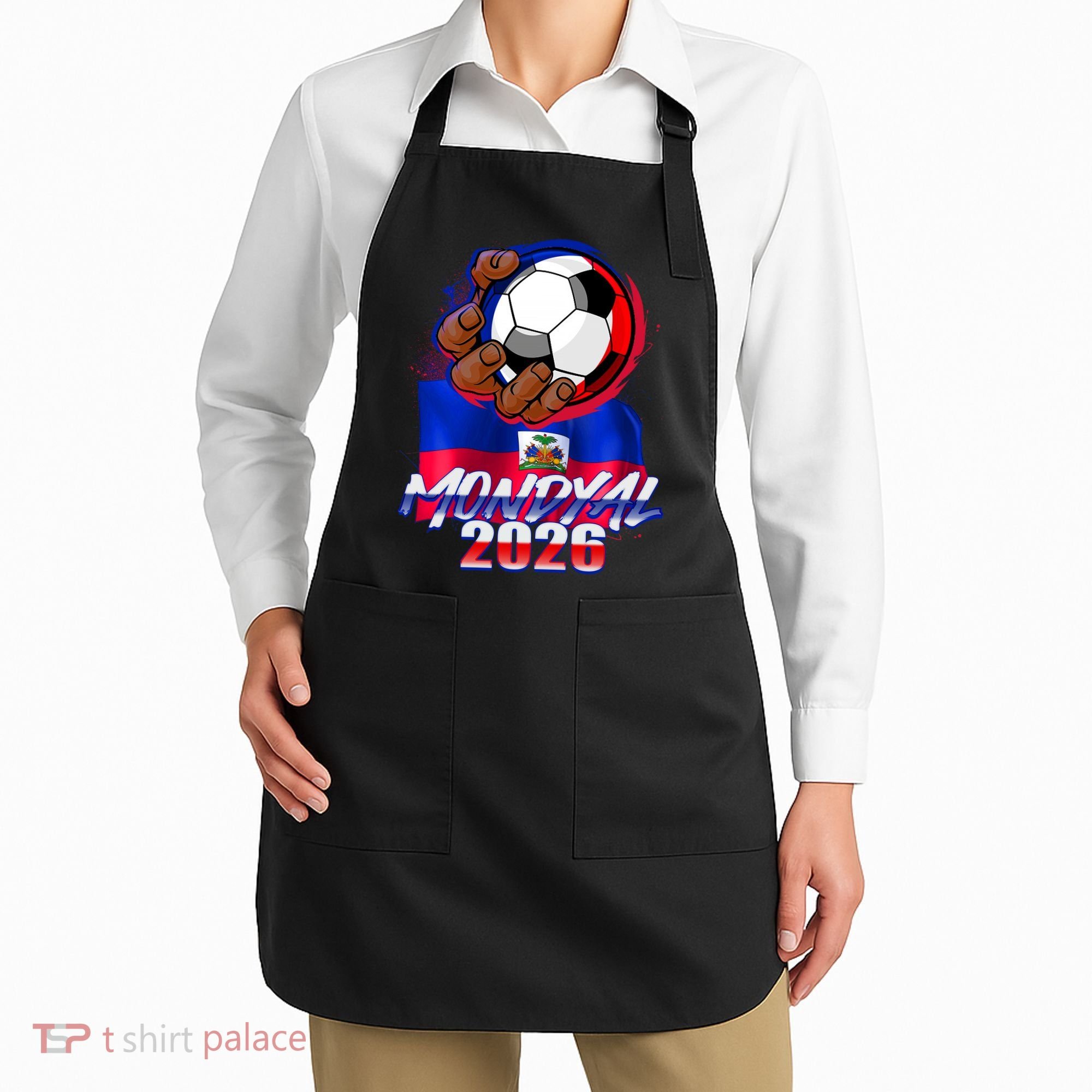 Haitian Soccer Fubol Mondyal 2026 Apron