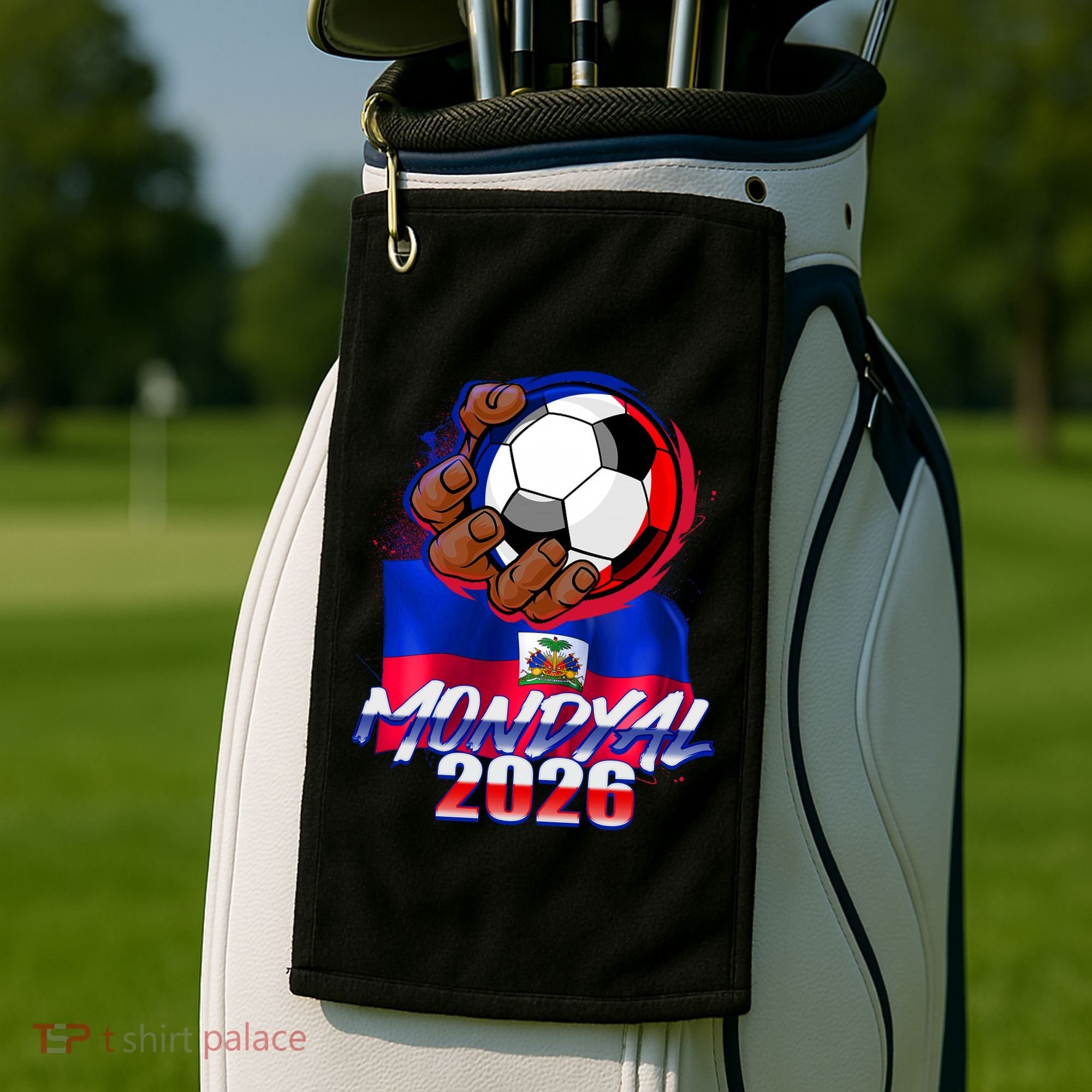 Haitian Soccer Fubol Mondyal 2026 Golf Towel