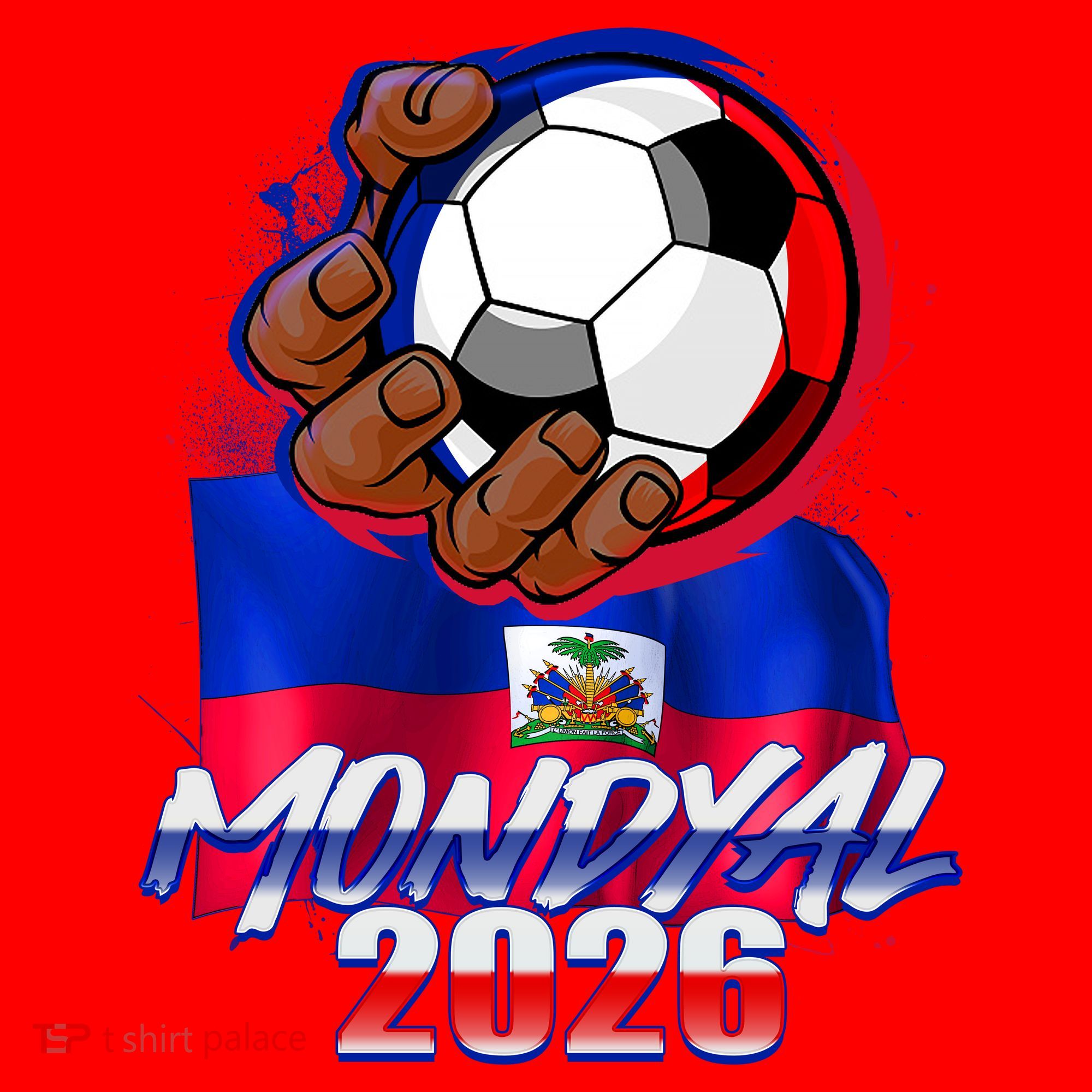 Haitian Soccer Fubol Mondyal 2026 Santa Hat