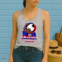 Haitian Soccer Fubol Mondyal 2026 Women's Tank Top thumb 2