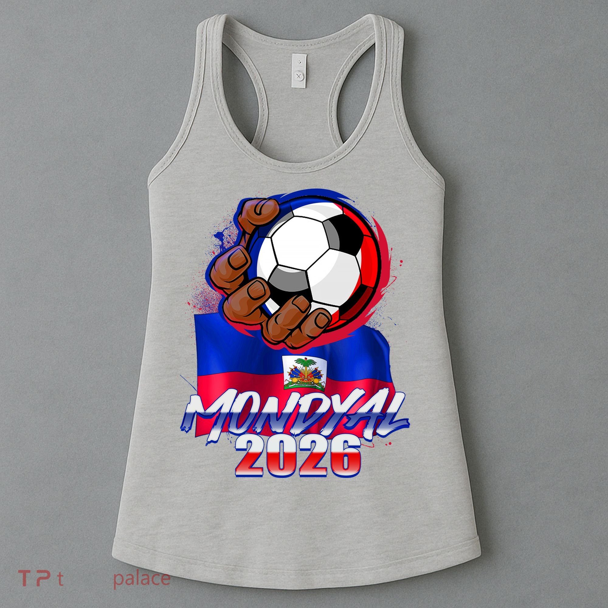 Haitian Soccer Fubol Mondyal 2026 Women's Tank Top