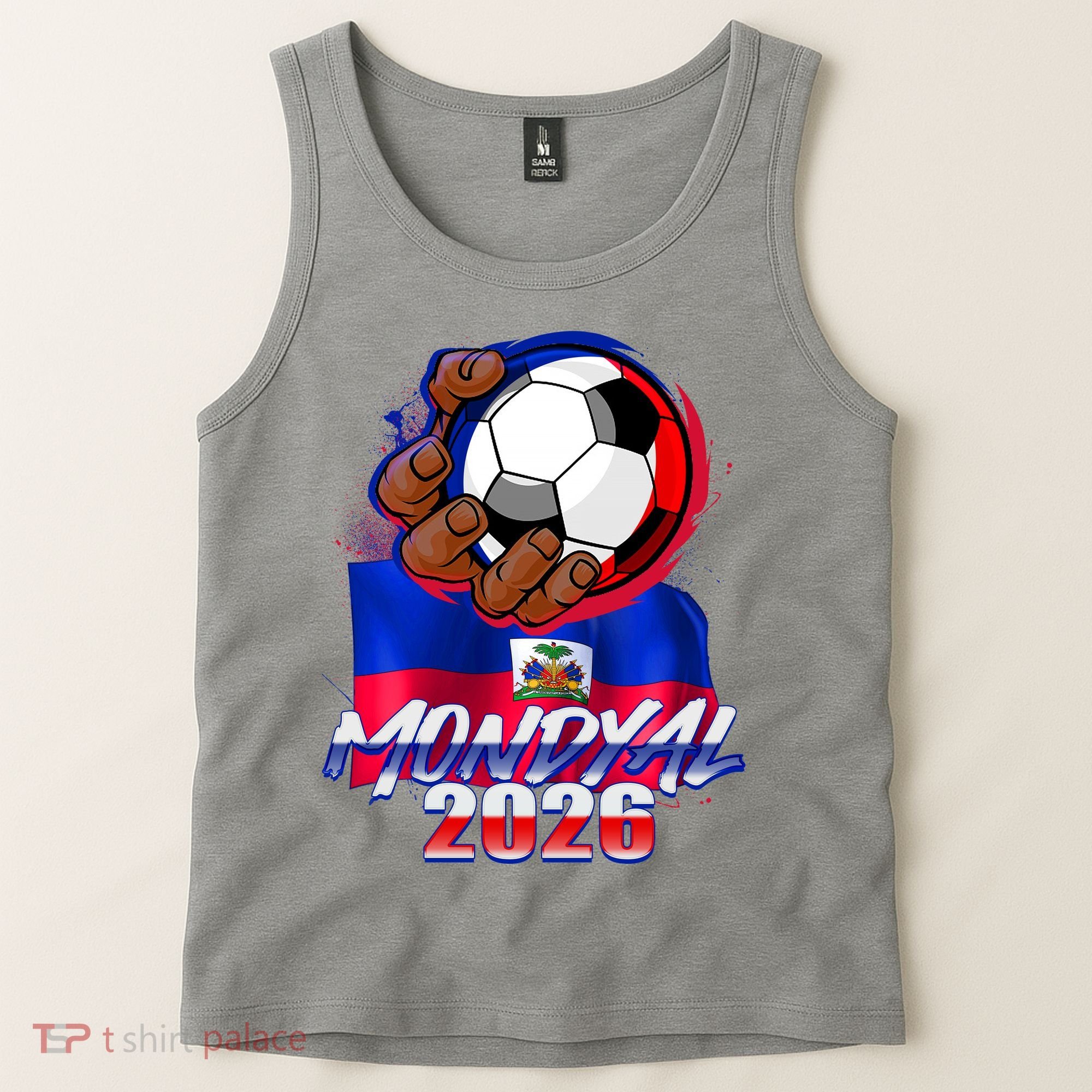 Haitian Soccer Fubol Mondyal 2026 Tank Top