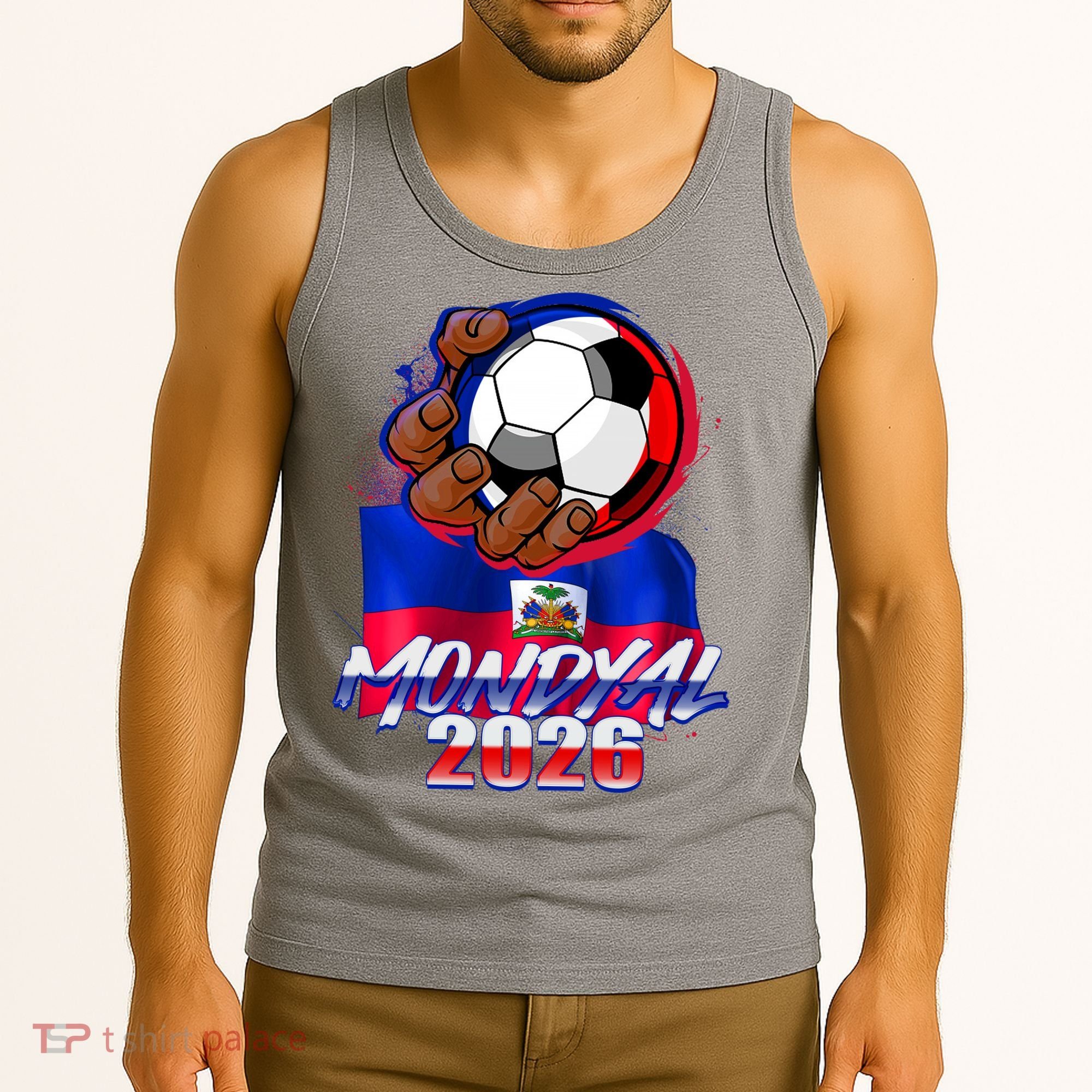 Haitian Soccer Fubol Mondyal 2026 Tank Top