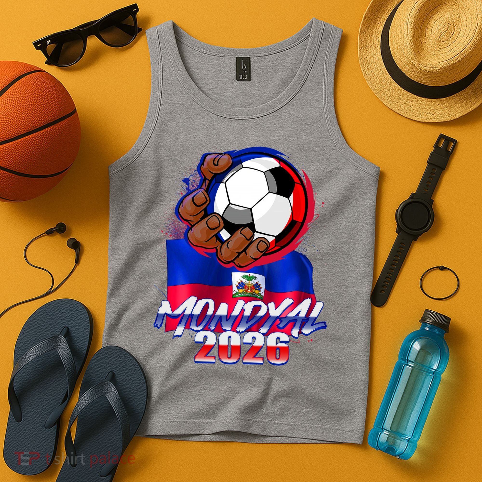 Haitian Soccer Fubol Mondyal 2026 Tank Top