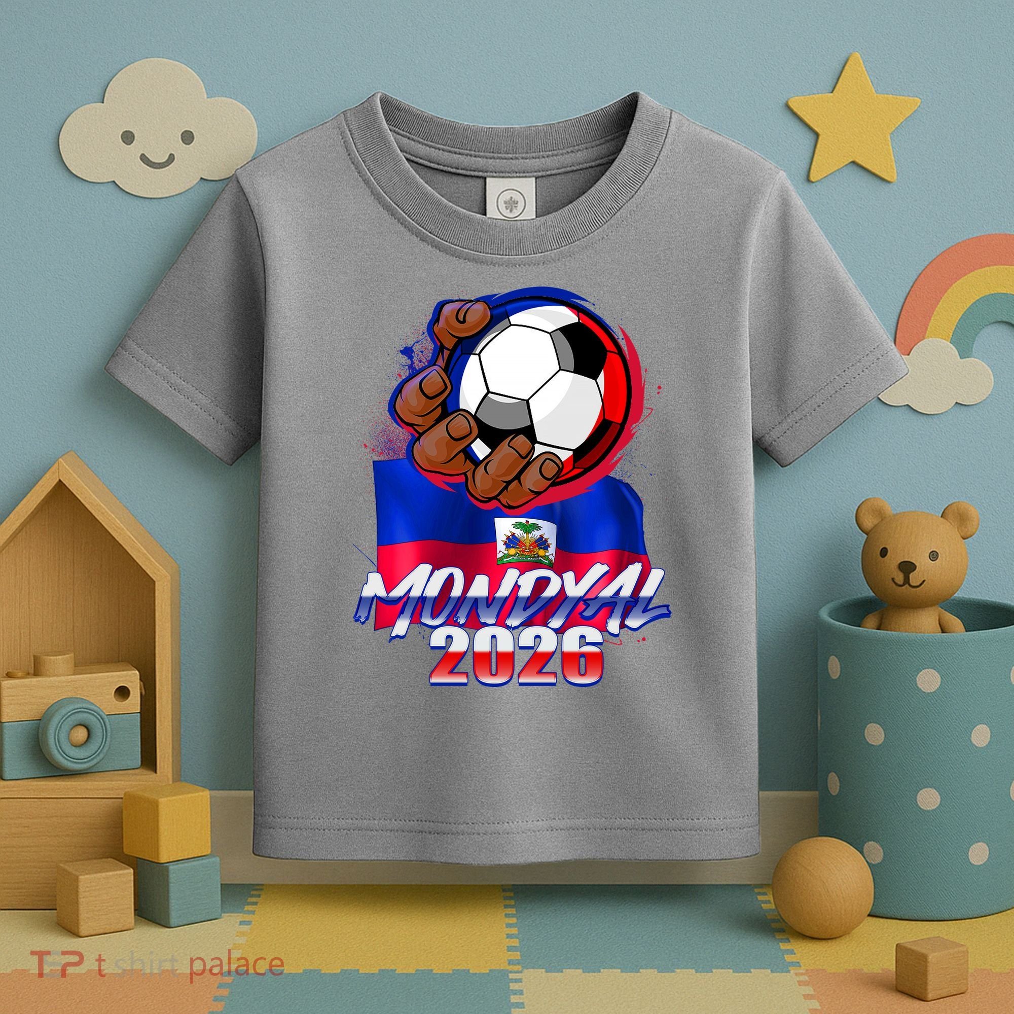 Haitian Soccer Fubol Mondyal 2026 Toddler T-Shirt