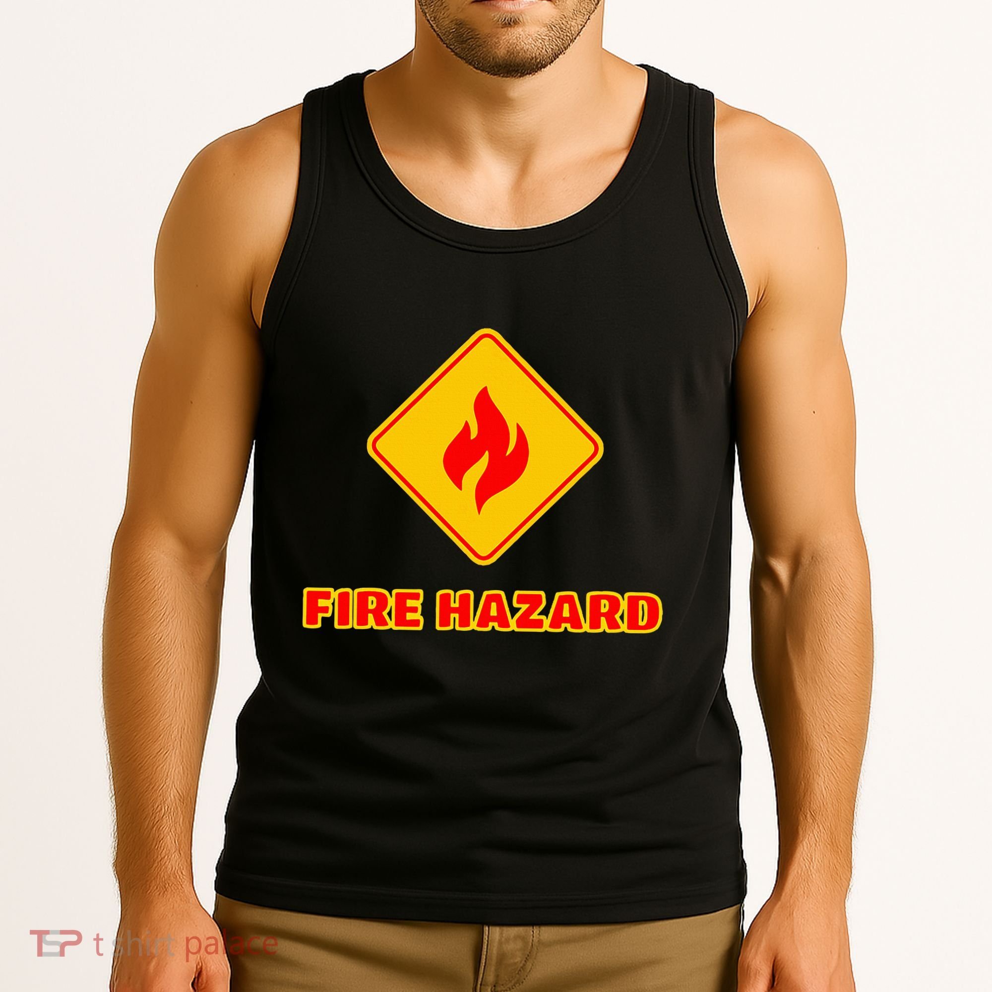 Hot Sexy Fireman Firefighter Pyro Fireworks Technician Tank Top