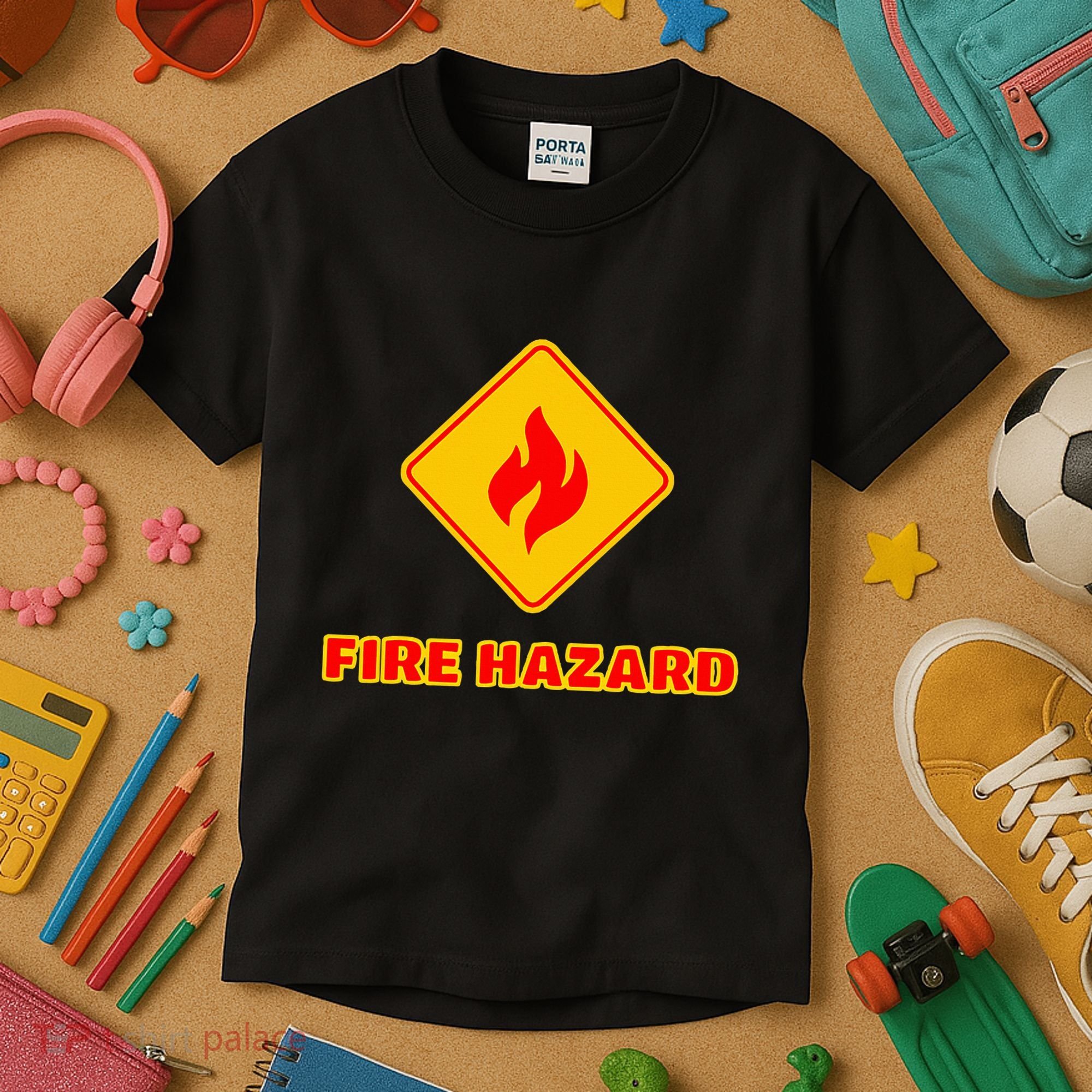 Hot Sexy Fireman Firefighter Pyro Fireworks Technician Kids T-Shirt