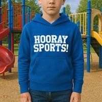 Hooray Sports! Funny Sports Cute Gift Kids Hoodie thumb 2