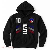 Haiti Soccer Fan Number 10 Graphic Jersey Hoodie thumb 0