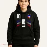 Haiti Soccer Fan Number 10 Graphic Jersey Hoodie thumb 5