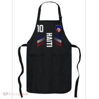 Haiti Soccer Fan Number 10 Graphic Jersey Apron thumb 0