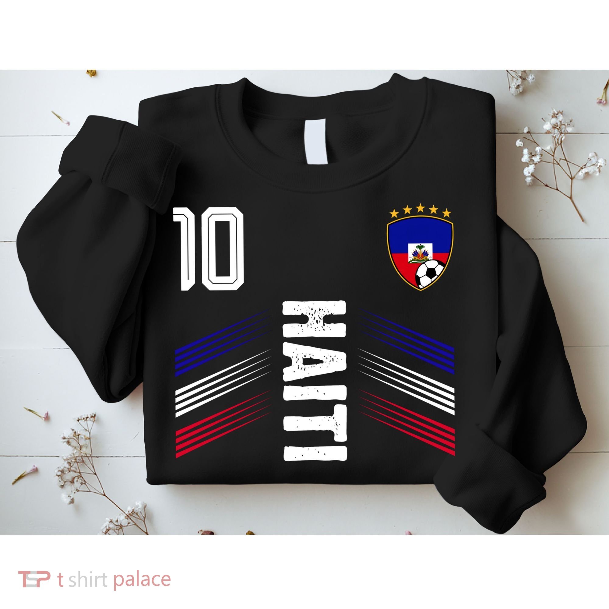 Haiti Soccer Fan Number 10 Graphic Jersey Sweatshirt