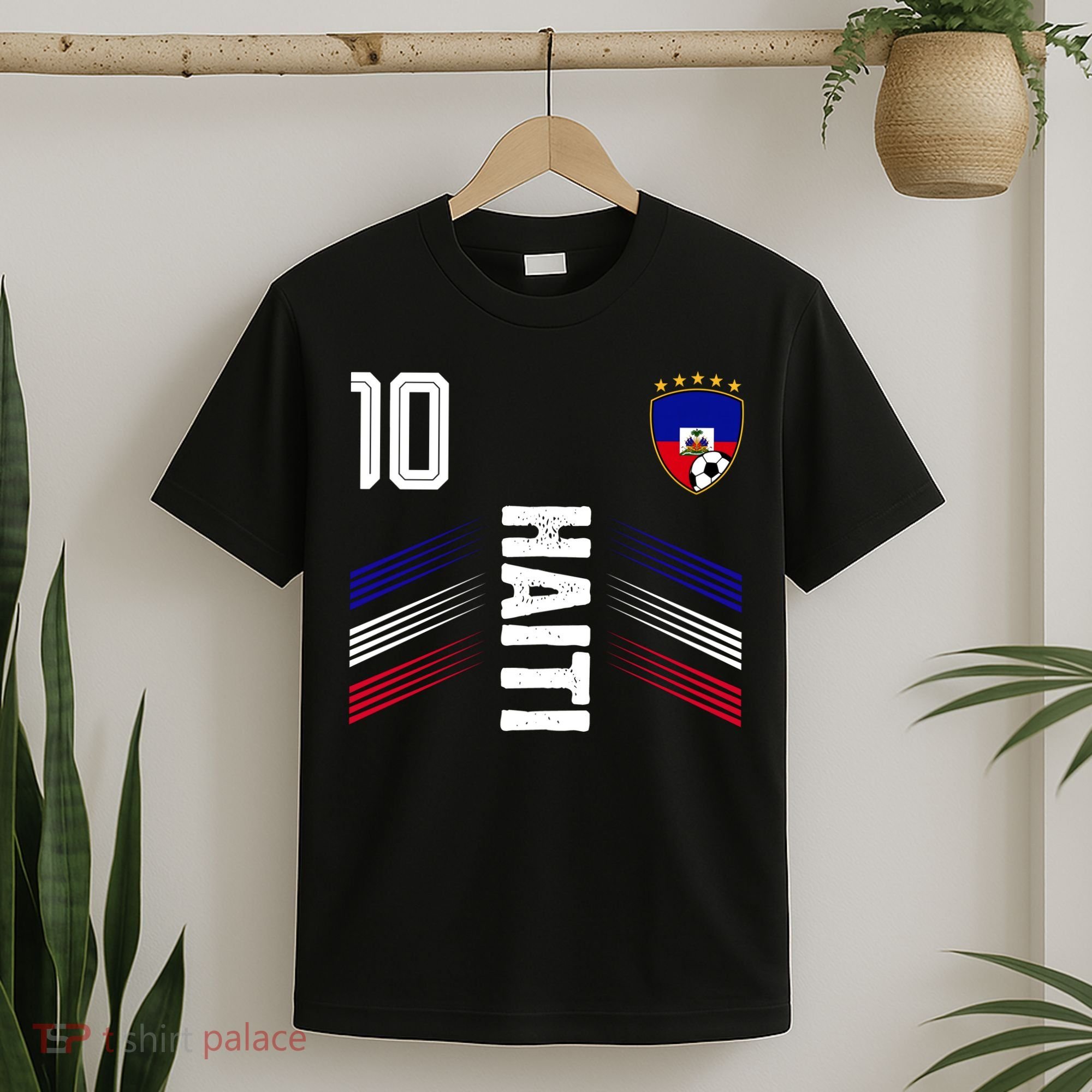 Haiti Soccer Fan Number 10 Graphic Jersey T-Shirt