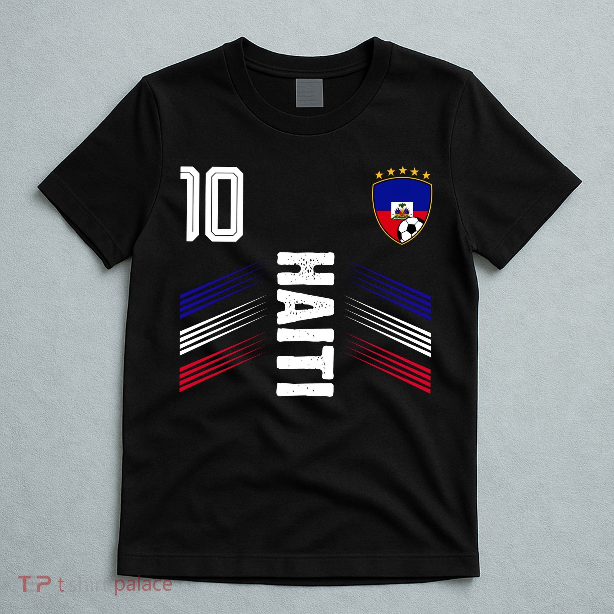 Haiti Soccer Fan Number 10 Graphic Jersey T-Shirt