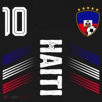 Haiti Soccer Fan Number 10 Graphic Jersey Pajama Set thumb 2