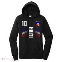 Haiti Soccer Fan Number 10 Graphic Jersey Women's Hoodie thumb 0
