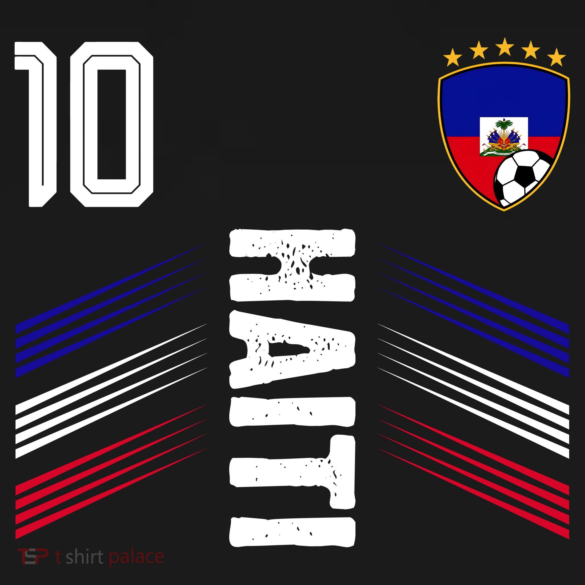 Haiti Soccer Fan Number 10 Graphic Jersey Women's Hoodie