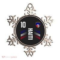 Haiti Soccer Fan Number 10 Graphic Jersey Ornament thumb 0