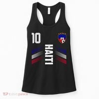 Haiti Soccer Fan Number 10 Graphic Jersey Women's Tank Top thumb 0