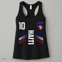 Haiti Soccer Fan Number 10 Graphic Jersey Women's Tank Top thumb 3