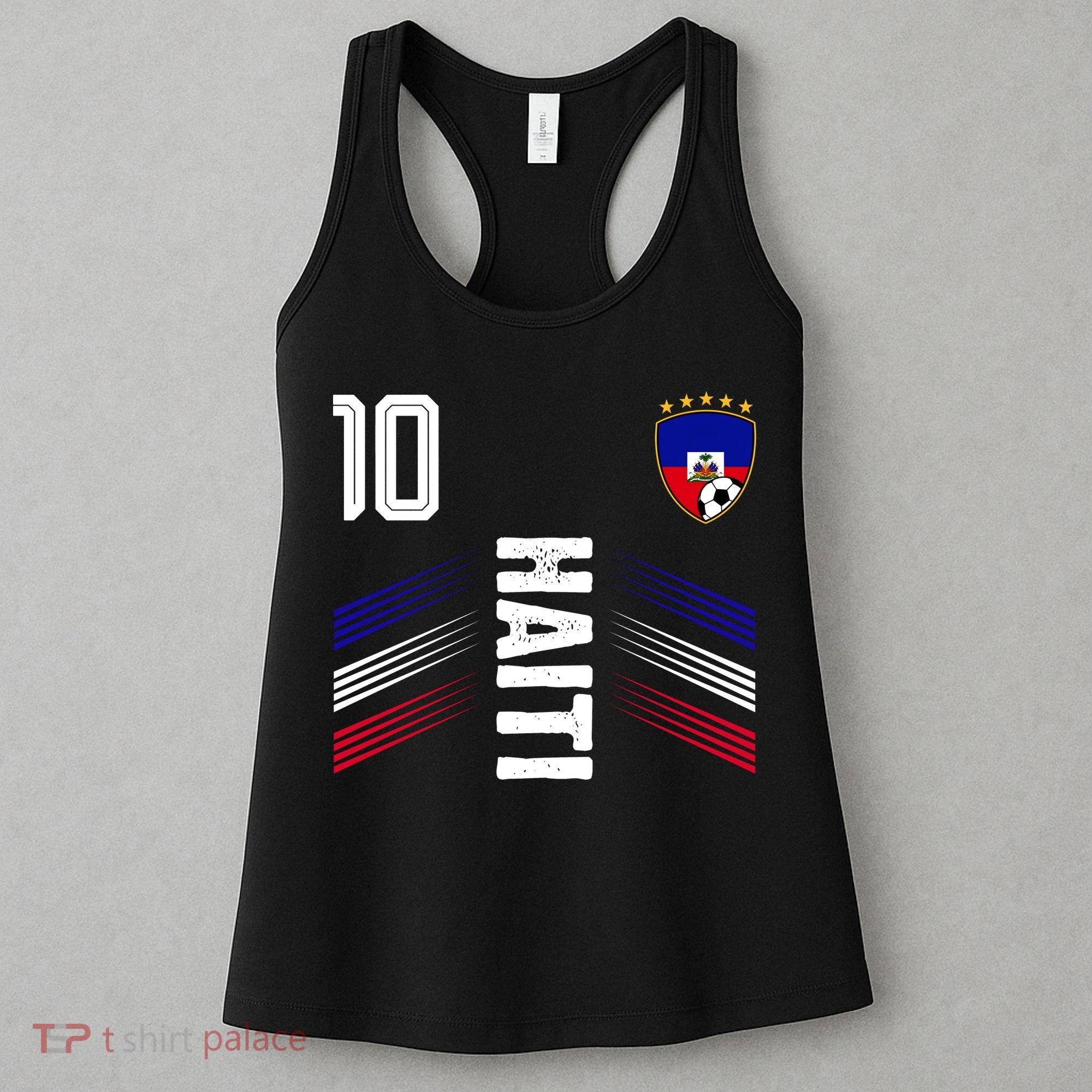 Haiti Soccer Fan Number 10 Graphic Jersey Women's Tank Top