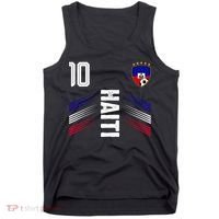 Haiti Soccer Fan Number 10 Graphic Jersey Tank Top thumb 0