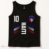 Haiti Soccer Fan Number 10 Graphic Jersey Tank Top thumb 2