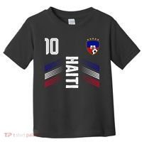 Haiti Soccer Fan Number 10 Graphic Jersey Toddler T-Shirt thumb 0