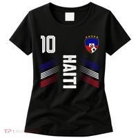 Haiti Soccer Fan Number 10 Graphic Jersey Women's T-Shirt thumb 0
