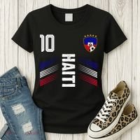 Haiti Soccer Fan Number 10 Graphic Jersey Women's T-Shirt thumb 3