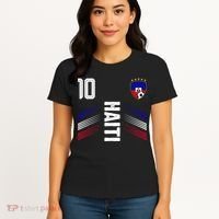 Haiti Soccer Fan Number 10 Graphic Jersey Women's T-Shirt thumb 4