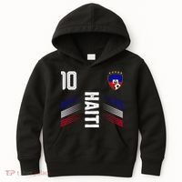 Haiti Soccer Fan Number 10 Graphic Jersey Kids Hoodie thumb 0