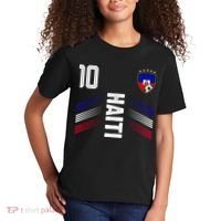 Haiti Soccer Fan Number 10 Graphic Jersey Kids T-Shirt thumb 2