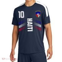 Haiti Soccer Fan Number 10 Graphic Jersey Sport-Tek Competitor United Soccer Jersey thumb 0