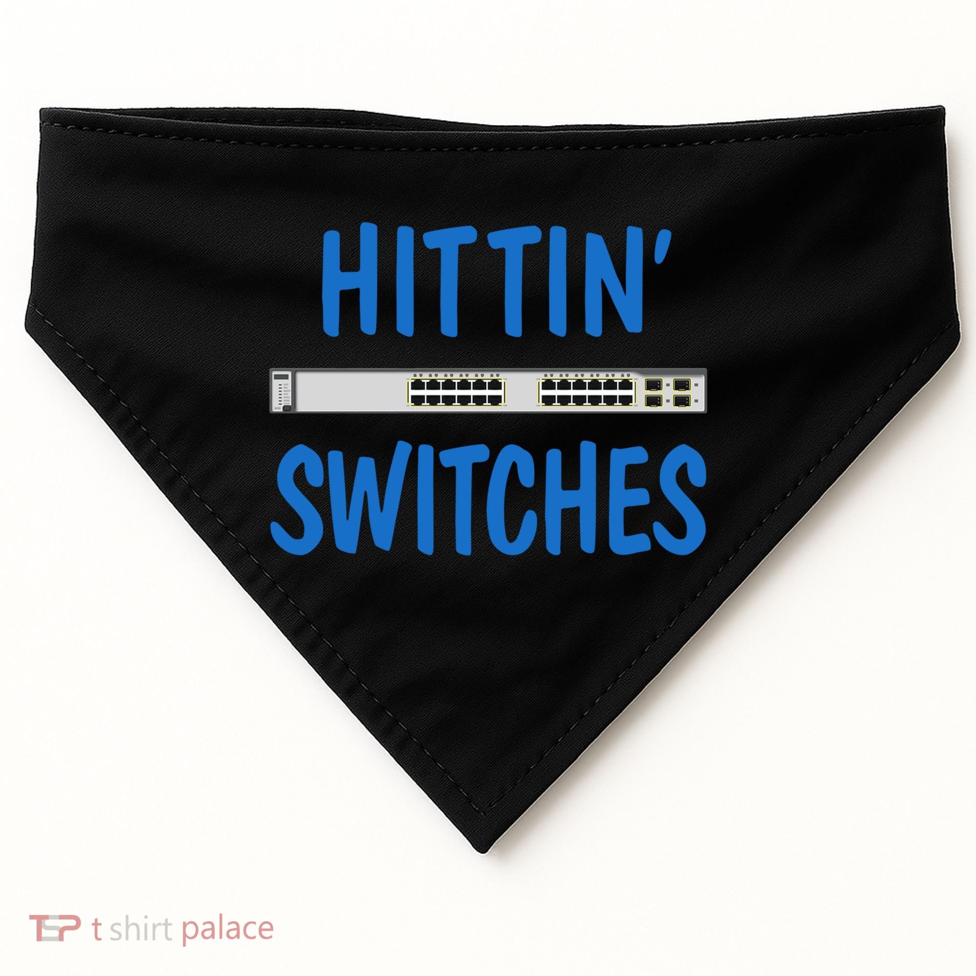 Hitting Switches Funny Network Systems Engineer Gift USA-Made Doggie Bandana