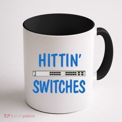 Hitting Switches Funny Network Systems Engineer Gift Coffee Mug back