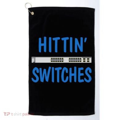 Hitting Switches Funny Network Systems Engineer Gift Golf Towel