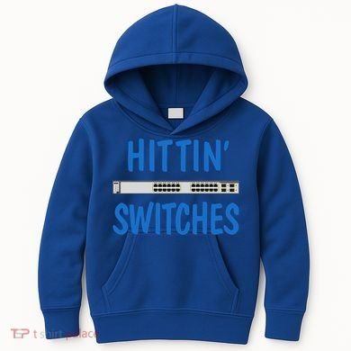 Hitting Switches Funny Network Systems Engineer Gift Kids Hoodie