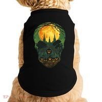Halloween Spooky Full Moon Castle Skull Doggie Tank thumb 0