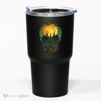 Halloween Spooky Full Moon Castle Skull Tumbler thumb 0