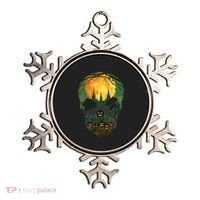 Halloween Spooky Full Moon Castle Skull Ornament thumb 0