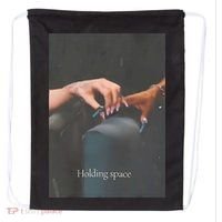 Holding Space For The Lyrics Of Defying Drawstring Bag thumb 0