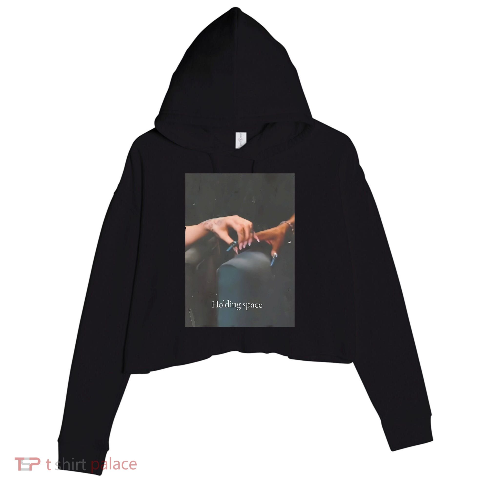 Holding Space For The Lyrics Of Defying Crop Fleece Hoodie