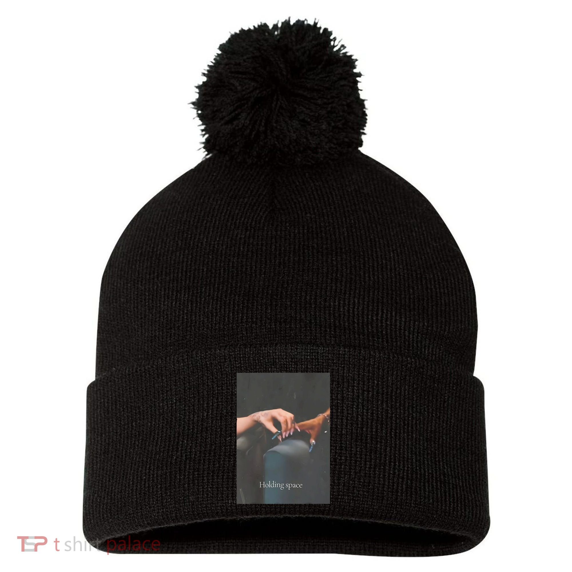 Holding Space For The Lyrics Of Defying Pom Pom 12in Knit Beanie