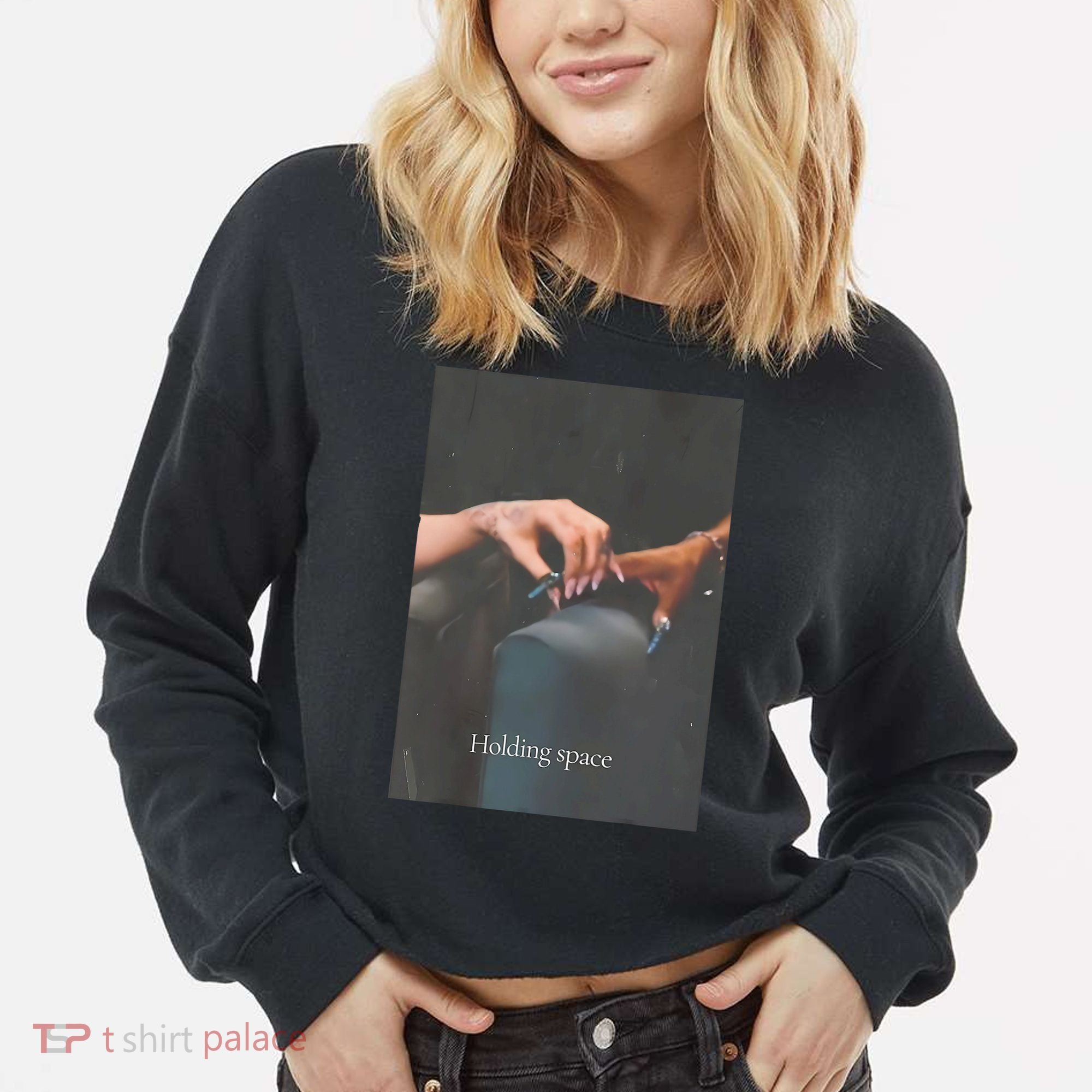 Holding Space For The Lyrics Of Defying Cropped Pullover Crew