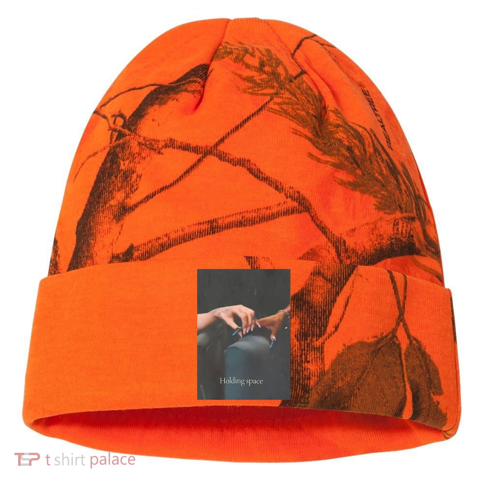 Holding Space For The Lyrics Of Defying Kati Licensed 12" Camo Cuffed Beanie
